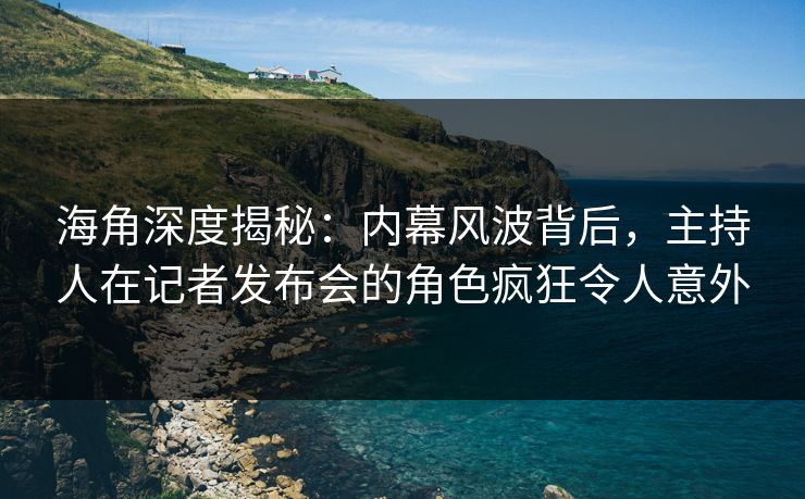 海角深度揭秘：内幕风波背后，主持人在记者发布会的角色疯狂令人意外